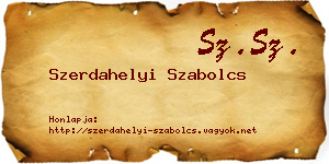 Szerdahelyi Szabolcs névjegykártya
