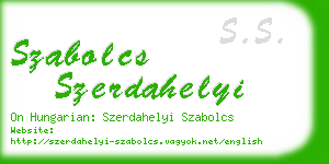 szabolcs szerdahelyi business card